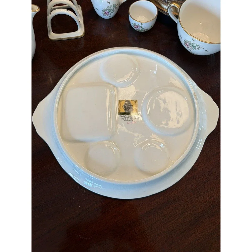 Vintage 1930's Gray's Pottery Breakfast Service Tea Set for One Floral Design